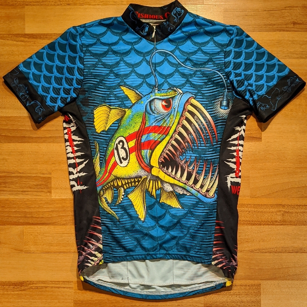 Primal 2000 Piranha Fishious Cycle Club Men's Cycling Jersey Riding Shirt